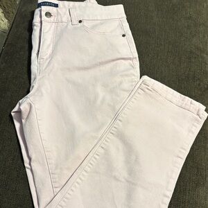 Talbots Soft Pink Simply Flattering,   5-Pocket Denim
